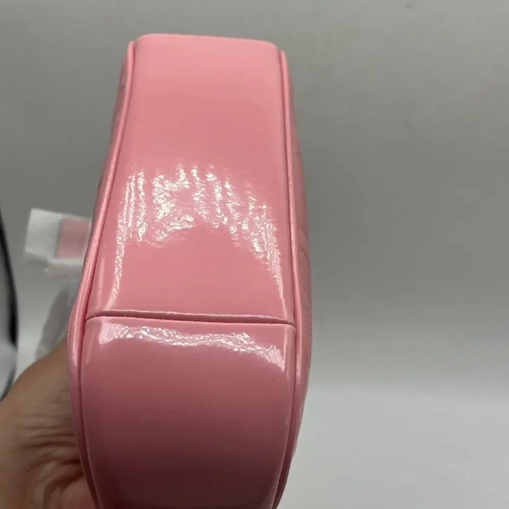 Coach Teri Mini Crossbody Bag Signature Patent Leather Heart Charm CCZ29 pink